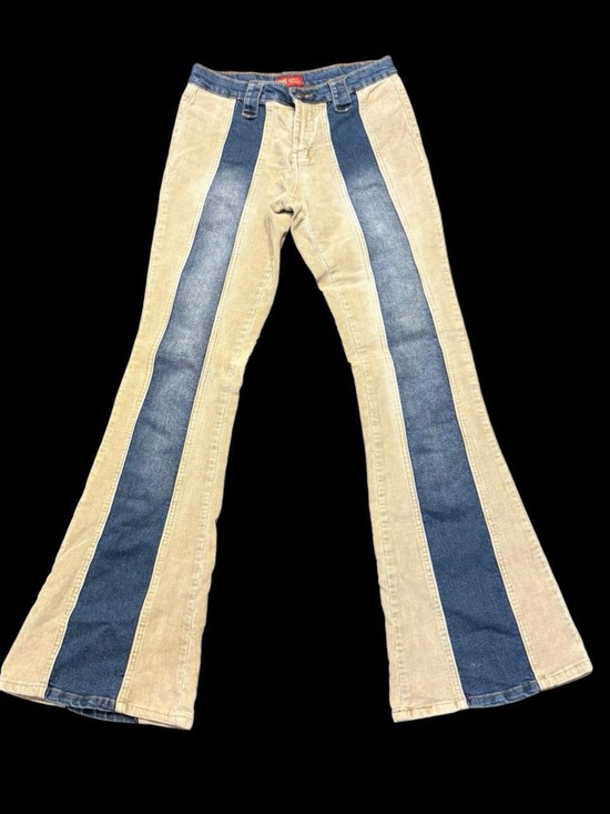 Miss Sixty Denim - Miss Sixty Two-Tone Blue and Cream Flare Jeans